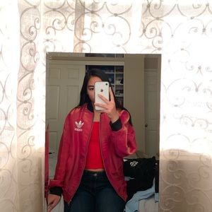 ADIDAS Rita Ora space metallic bomber jacket